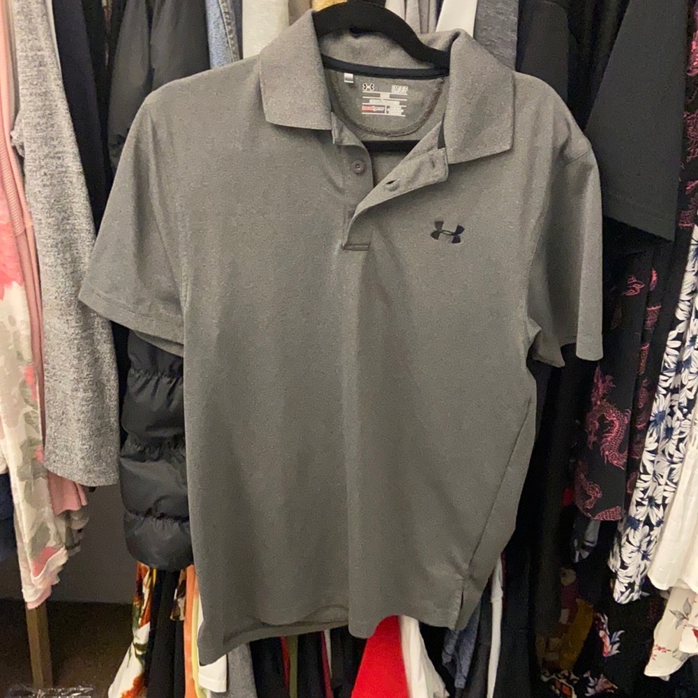 Gray underarm polo